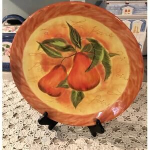 Tuscan Pear Serving Platter 11” . Certified International Susan Winget Ceramic